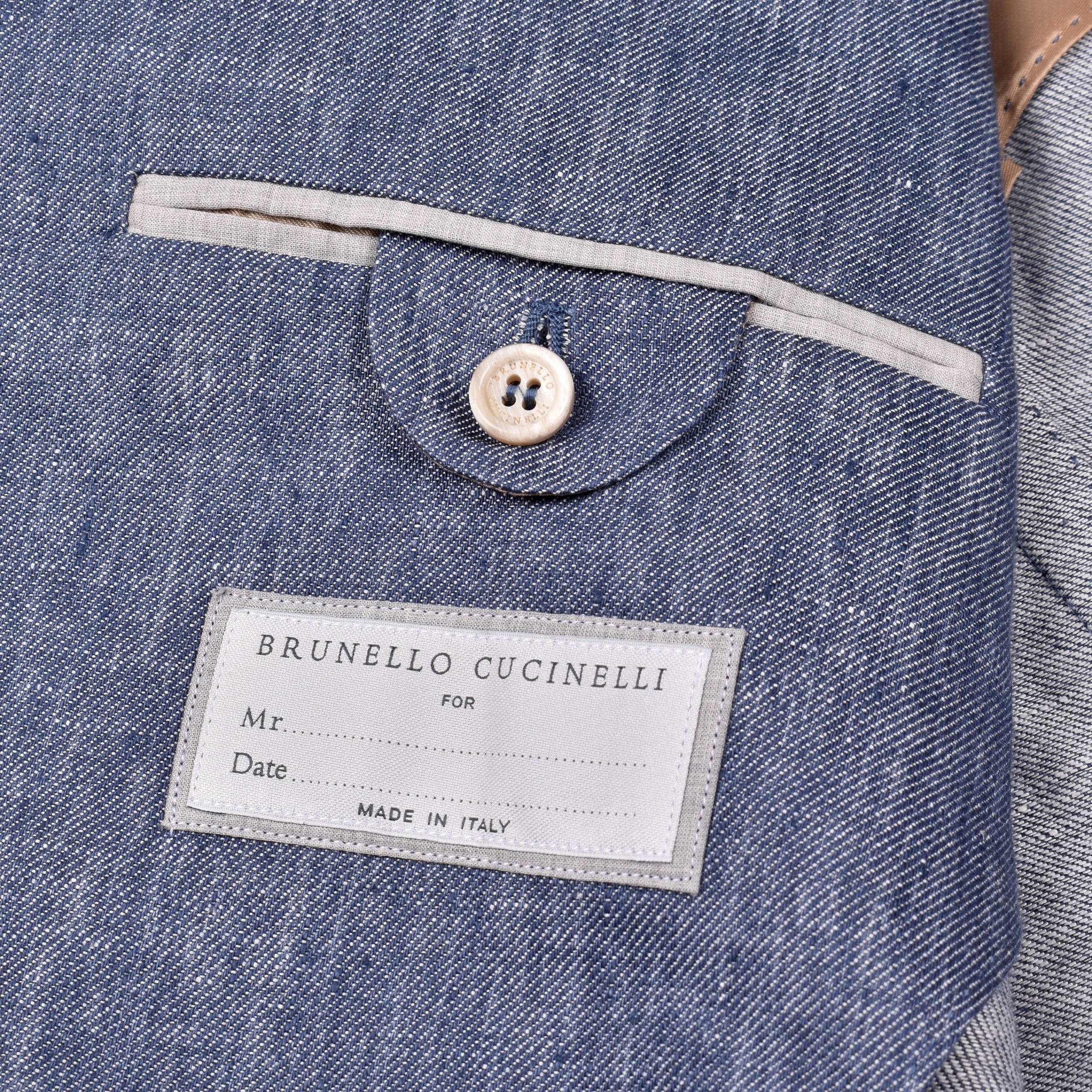 Brunello Cucinelli Blue Linen Blazer
