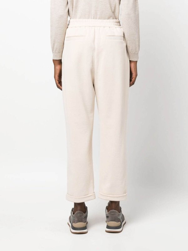 Brunello Cucinelli Beige Cotton Casual Pants