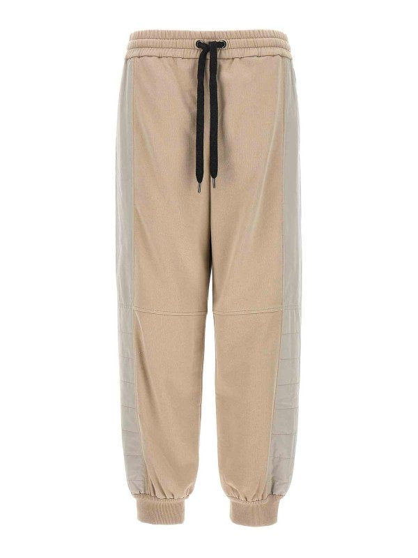 Brunello Cucinelli Bicolor Cotton Athletic Pants