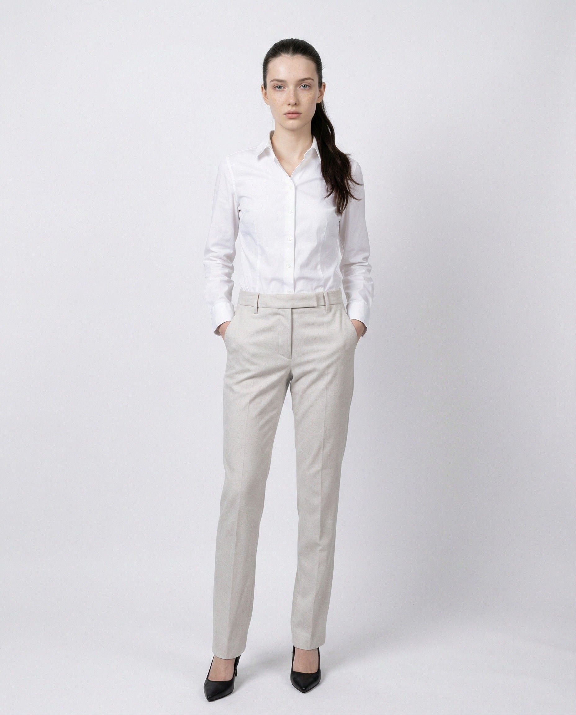 Brunello Cucinelli White Cotton Casual Pants