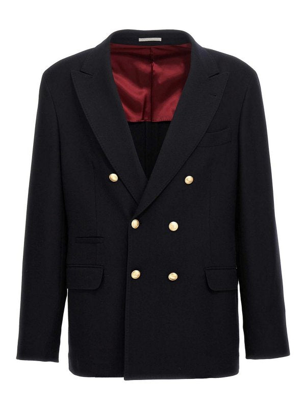 Brunello Cucinelli Blue Wool Blazer