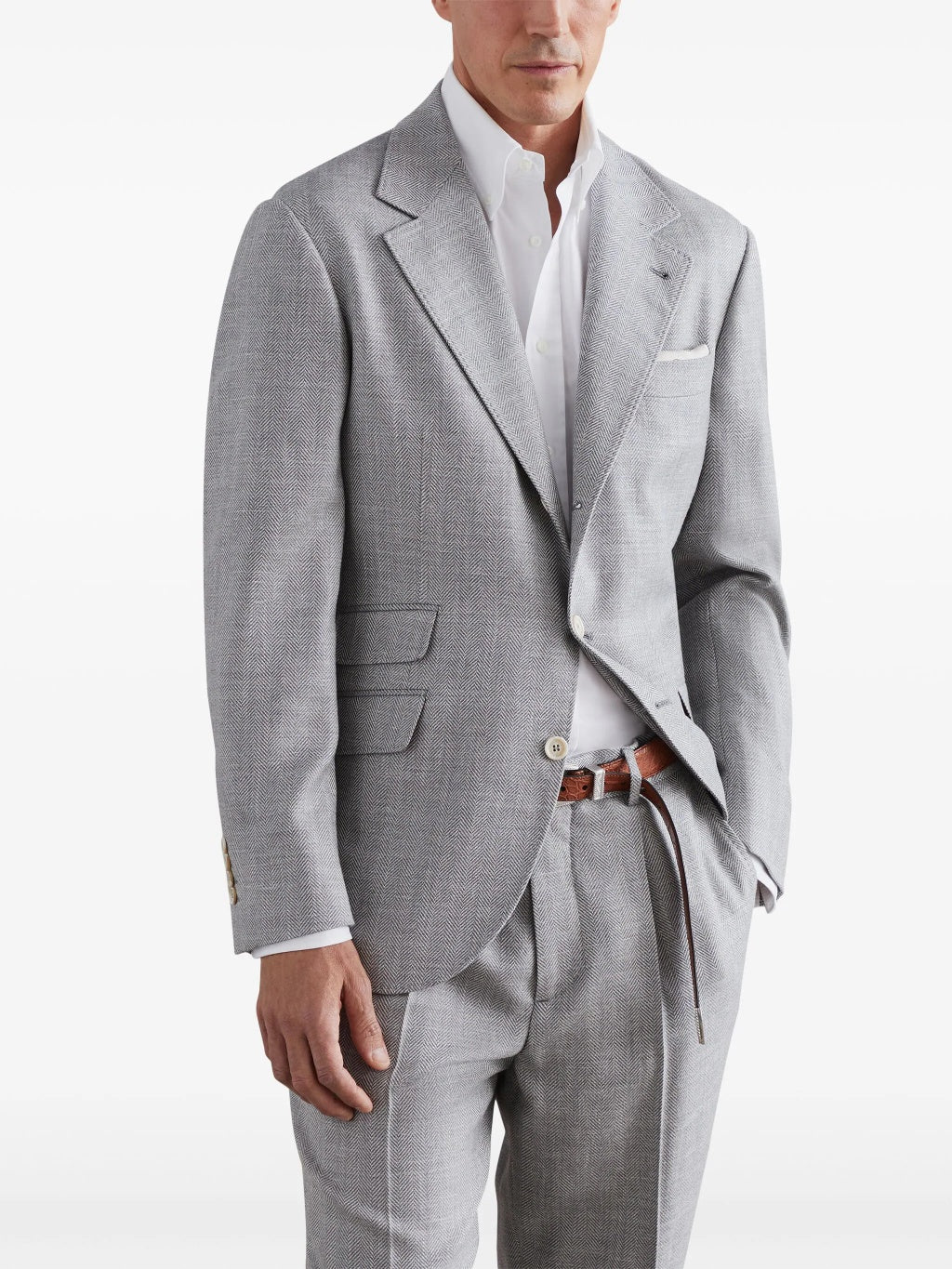 Brunello Cucinelli Gray Wool Blazer