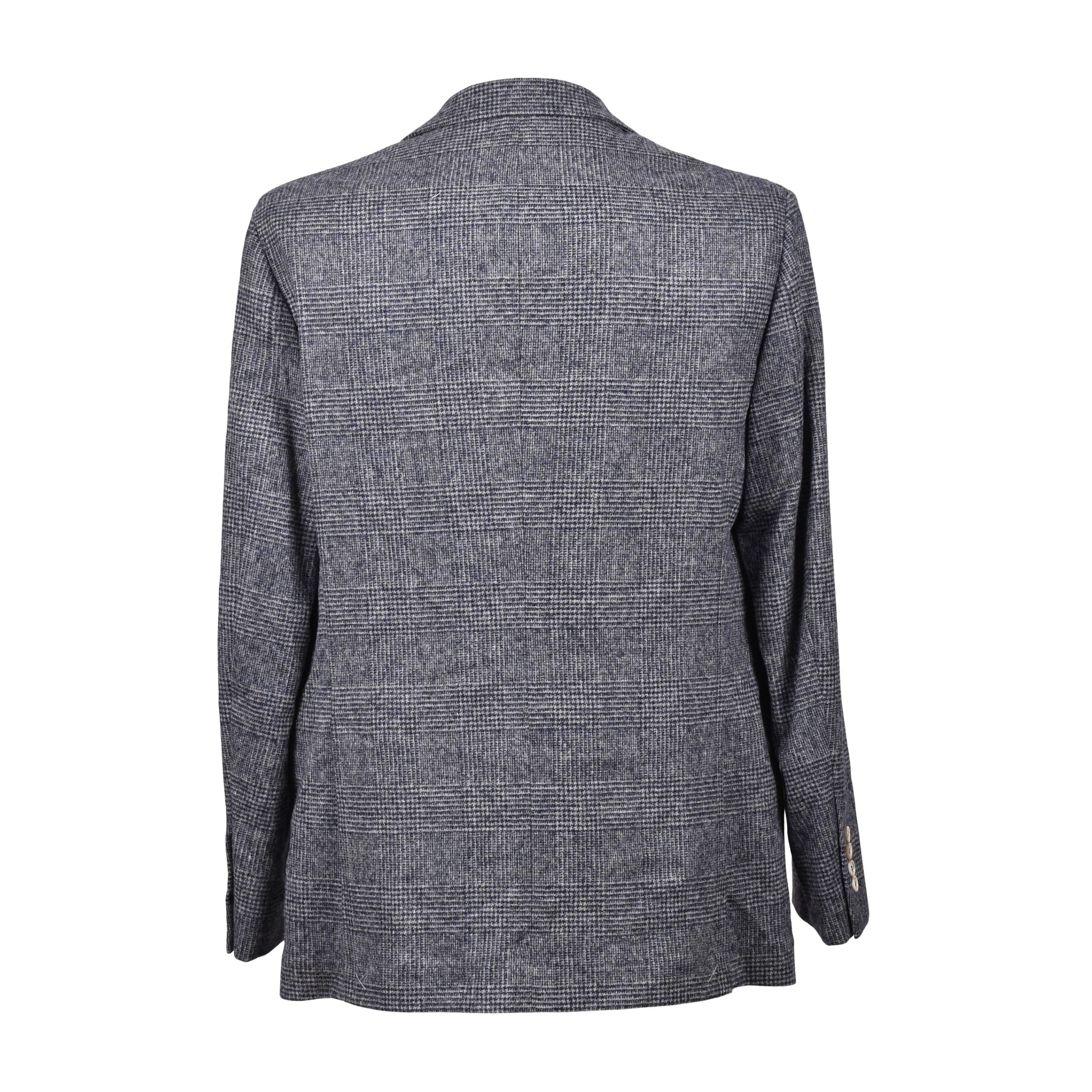 Brunello Cucinelli Blue Leather Blazer