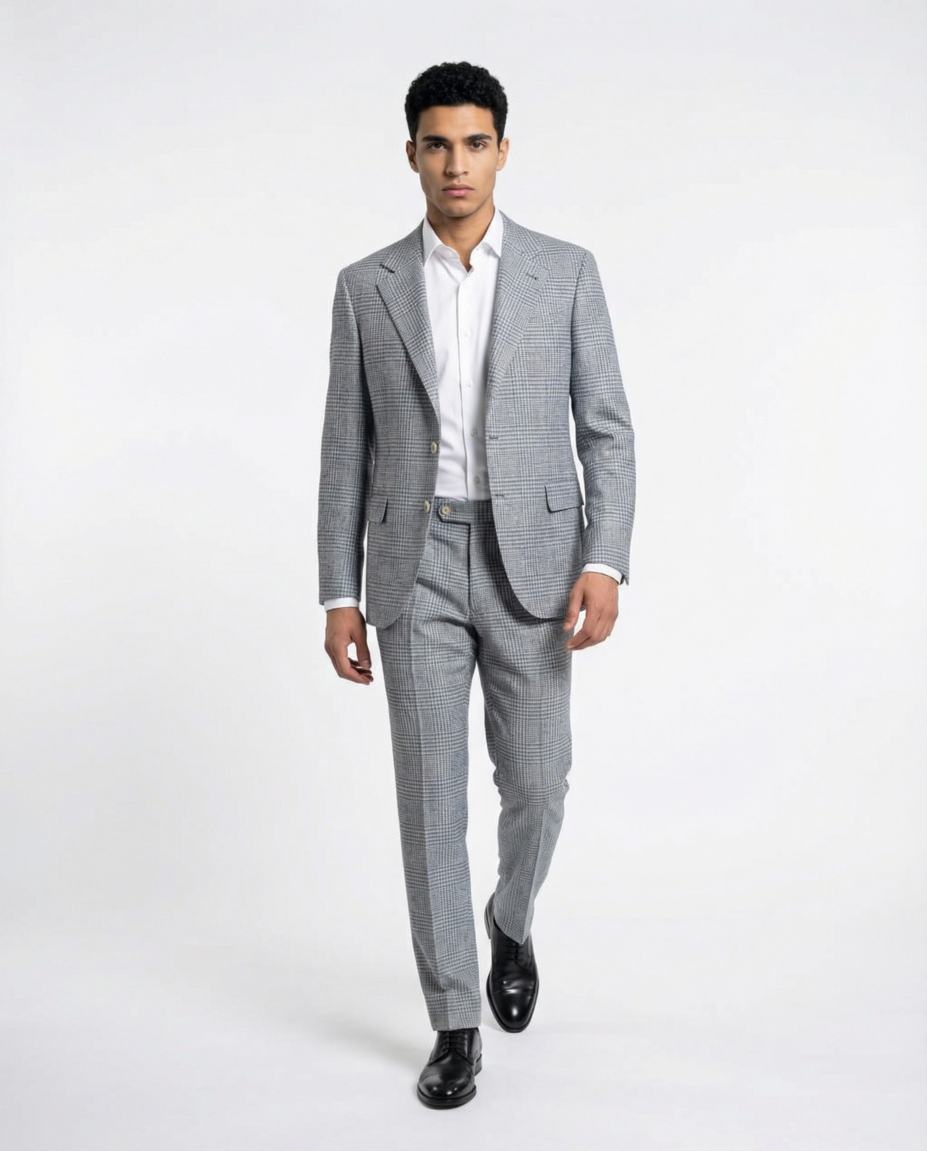 Brunello Cucinelli Light Blue Wool Two-Piece Suit