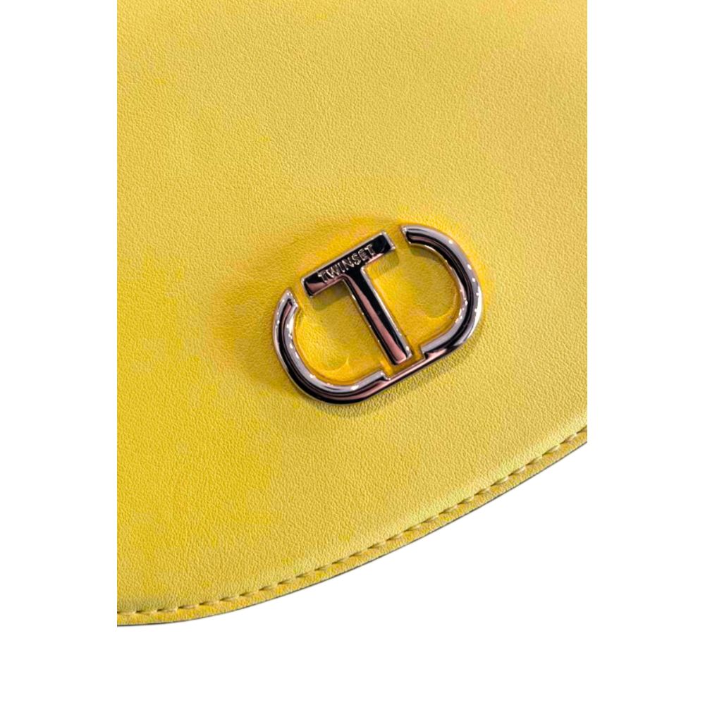 Twinset Yellow PU Women Crossbody Bag