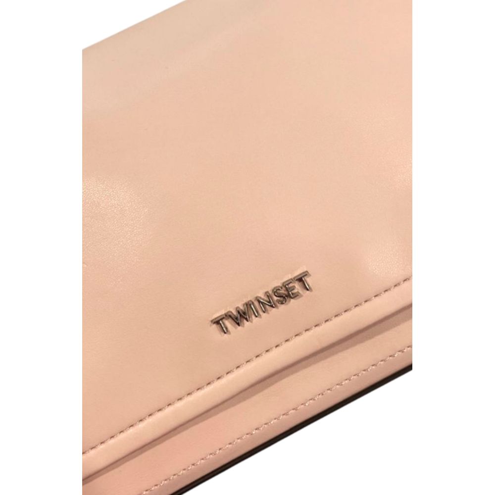 حقيبة كتف نسائية من البولي يوريثان باللون الوردي من Twinset