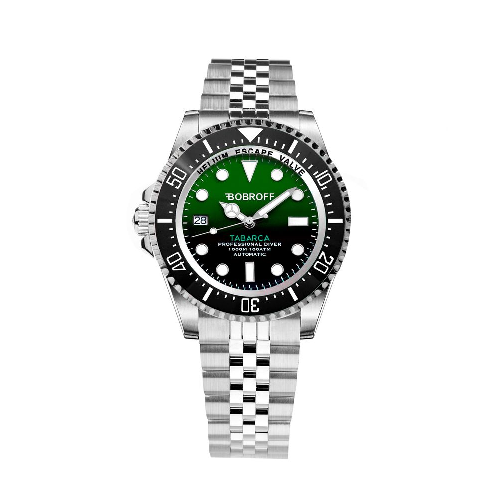 Bobroff Silver Stainless Steel Sport Watch