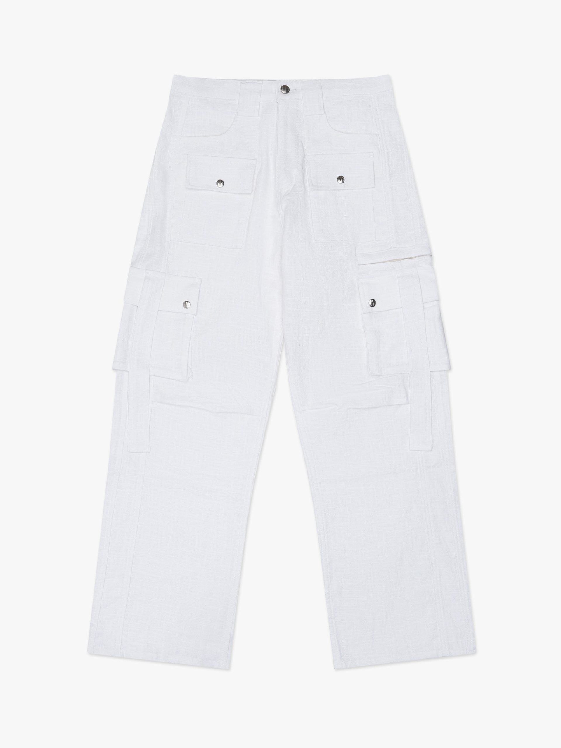 Rhude Beige Linen Cargo Pants