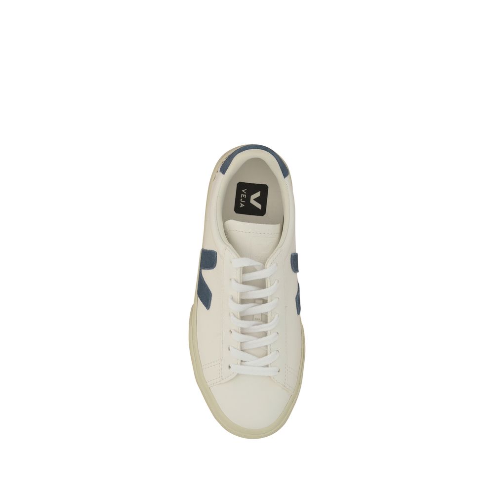 Veja White Calf Leather Bos Taurus Low Top Sneakers