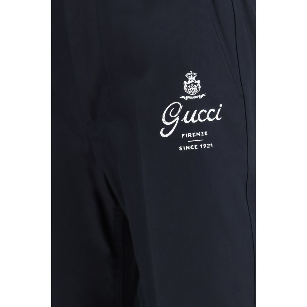Gucci Blue Cotton Casual Pants
