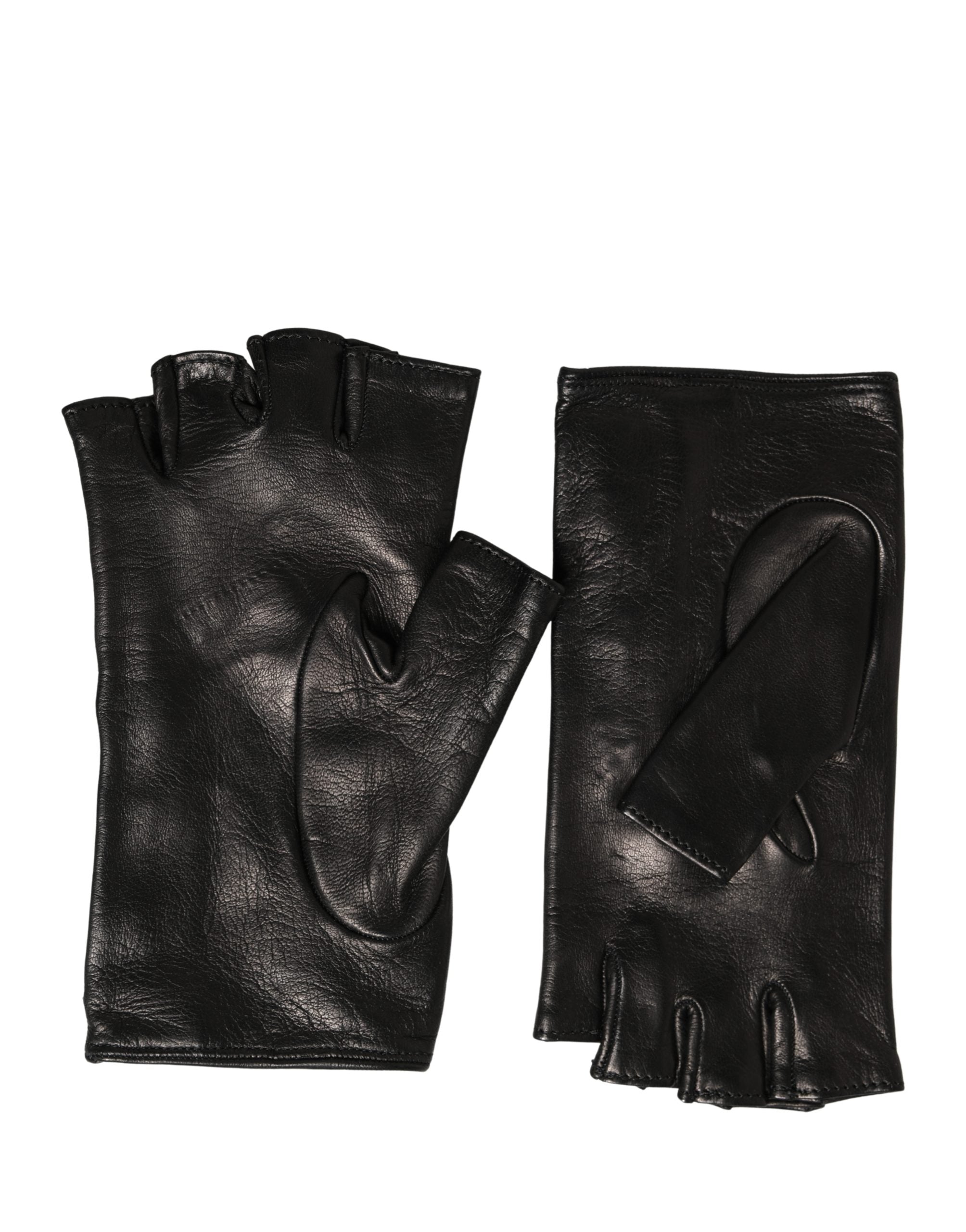 Dolce & Gabbana Women Black Embellished Wrist Length Mitten Gloves