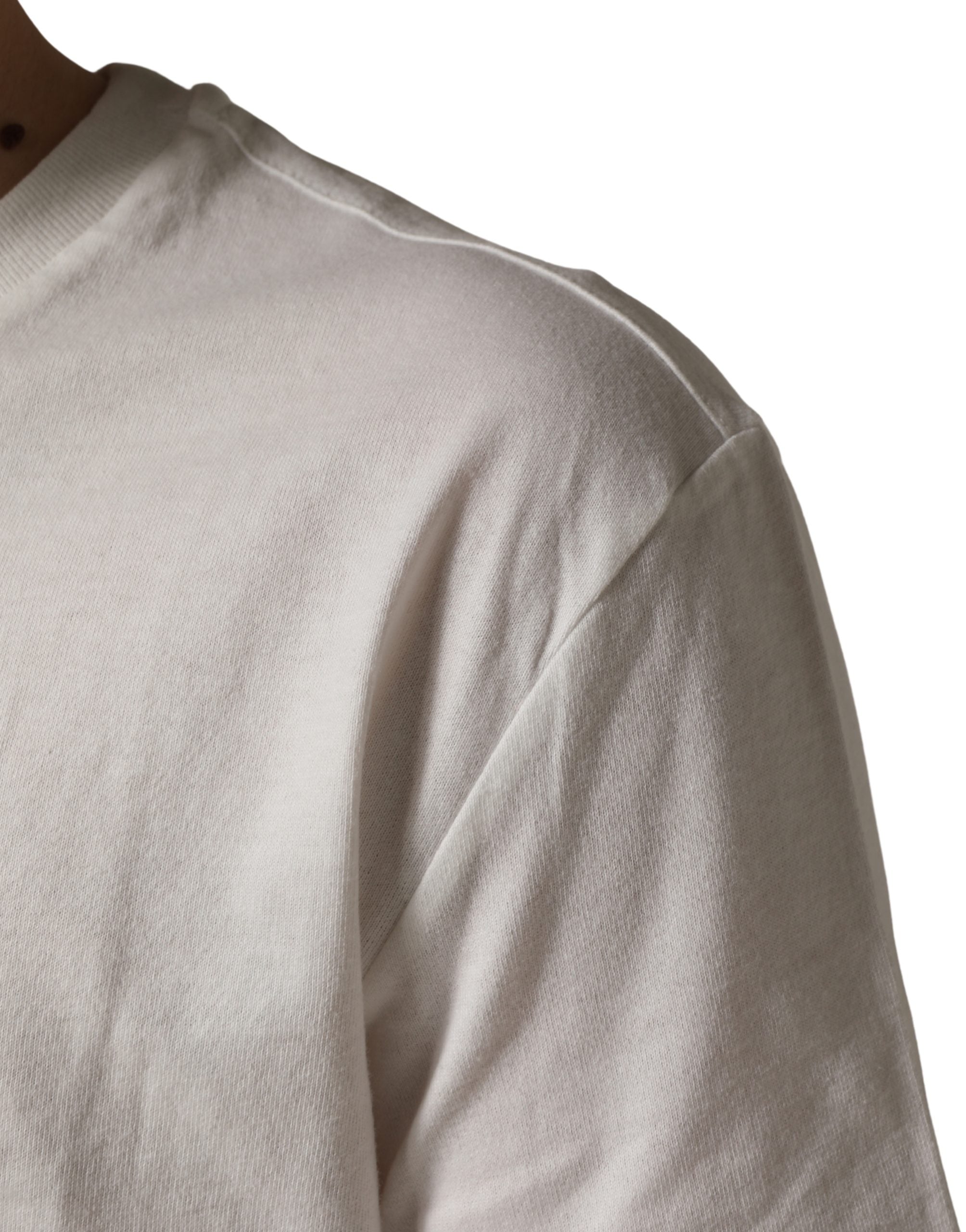 Dolce & Gabbana White Logo Patch Cotton Men Crew Neck T-shirt