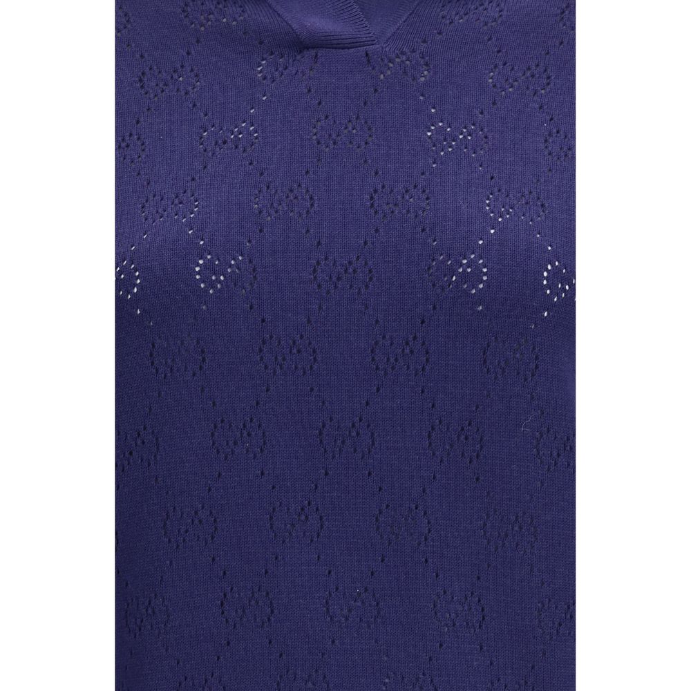 Gucci Blue Silk Dress Shirt