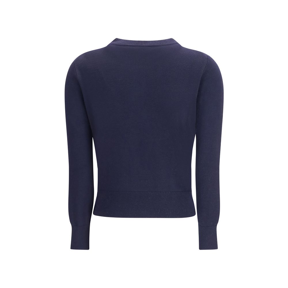 Ami Paris Blue Merino Wool Cardigan