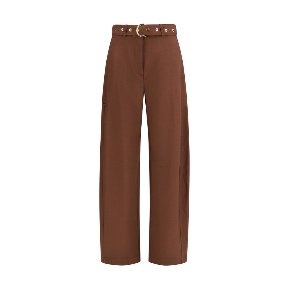 PINKO Brown Viscose Casual Pants