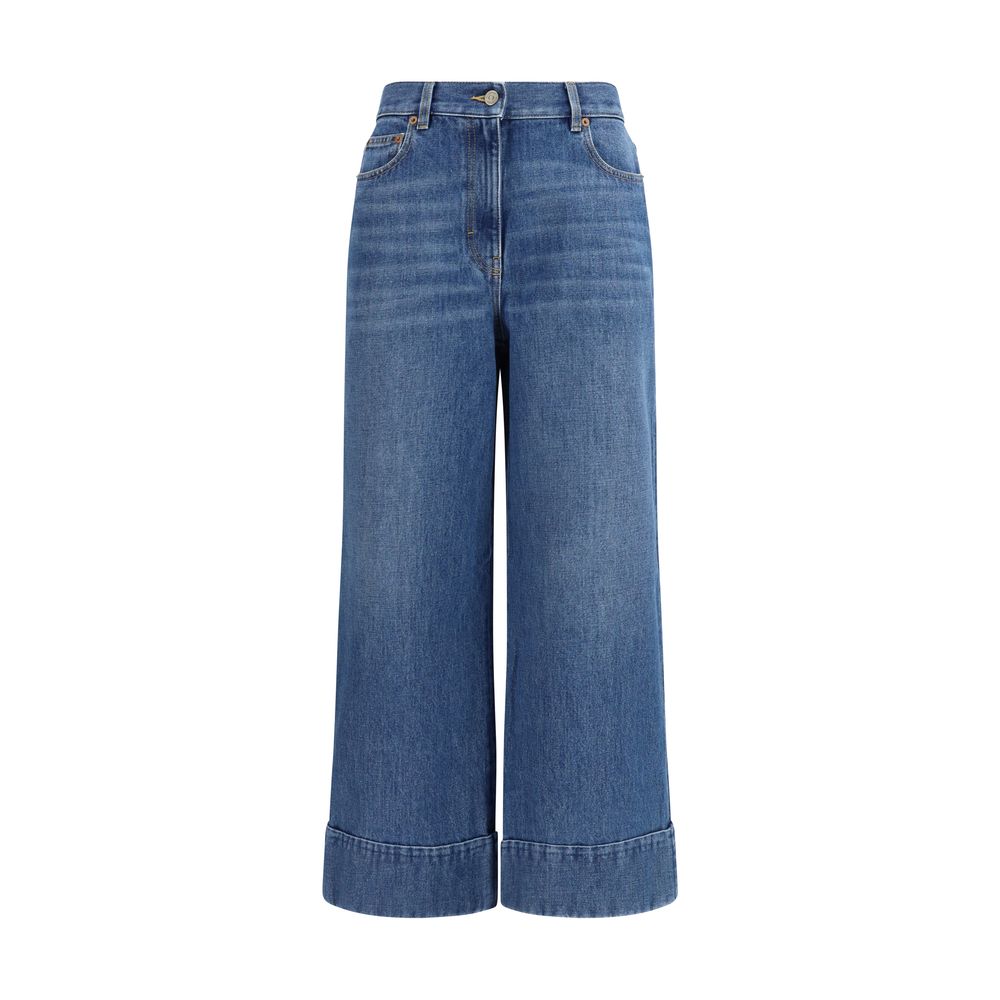 Valentino Blue Cotton Jeans Denim