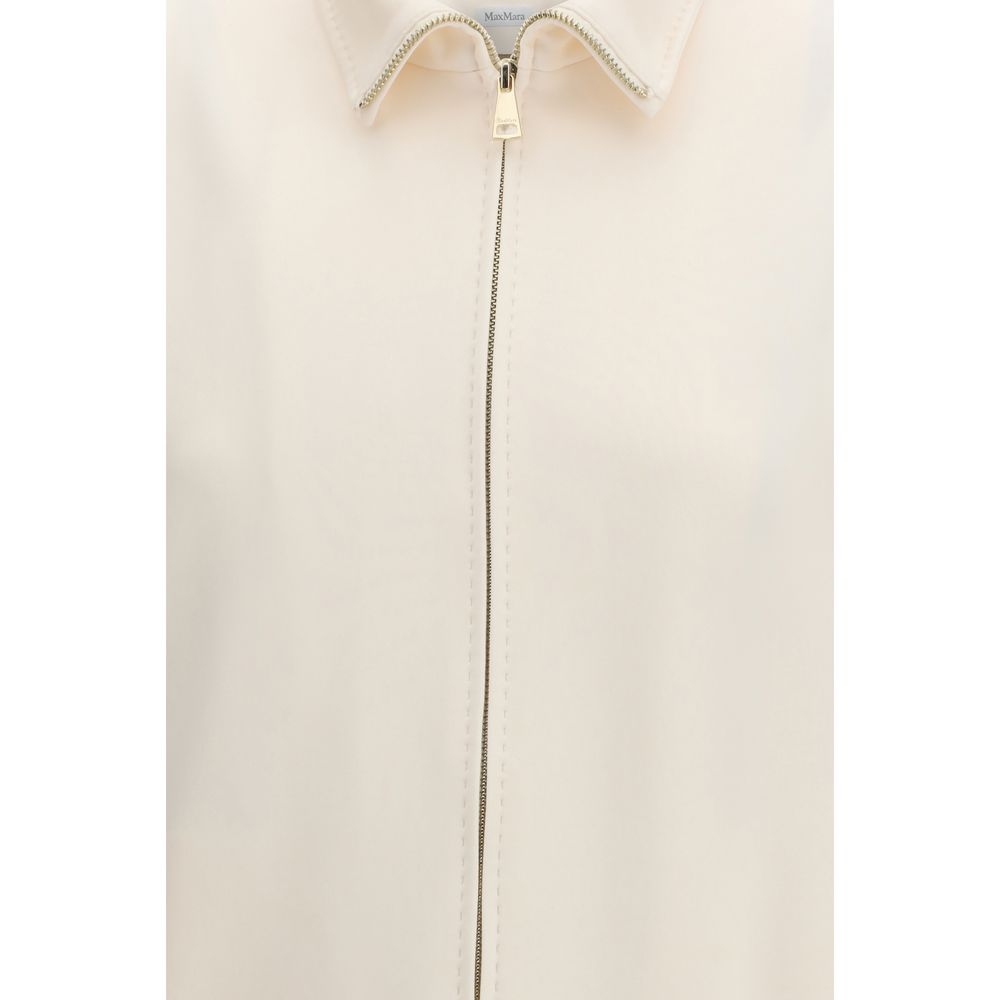 Max Mara Pure Beige Polyamide Shell Jacket
