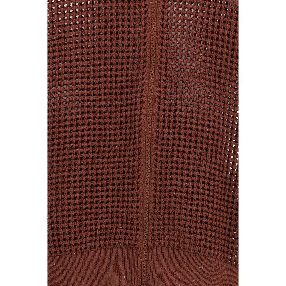 سويت شيرت قطني من برونيلو كوتشينيلي بوردو