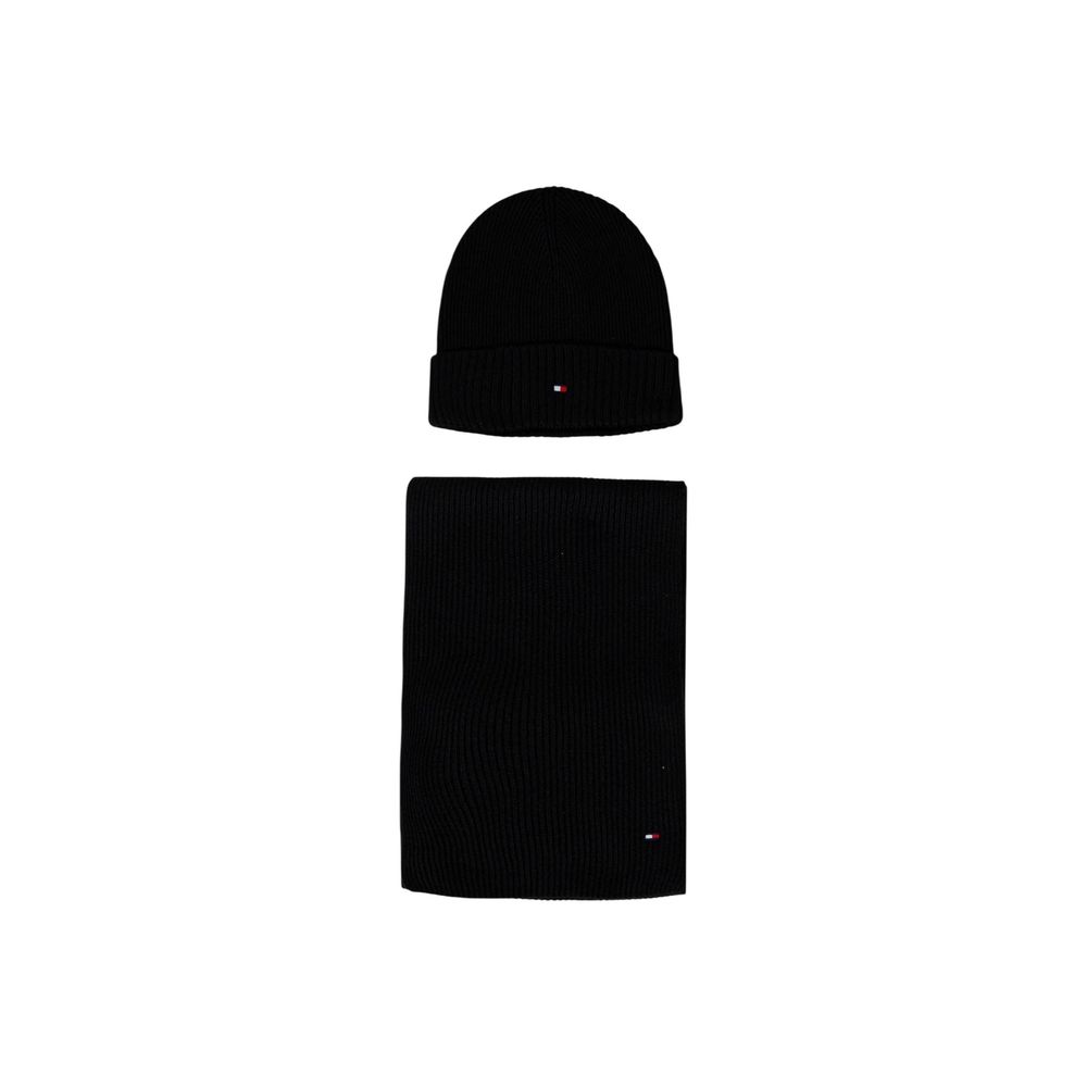 Tommy Hilfiger Black Cotton Beanie
