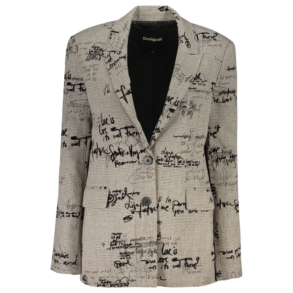 Desigual Grigio Polyester Women Jacket