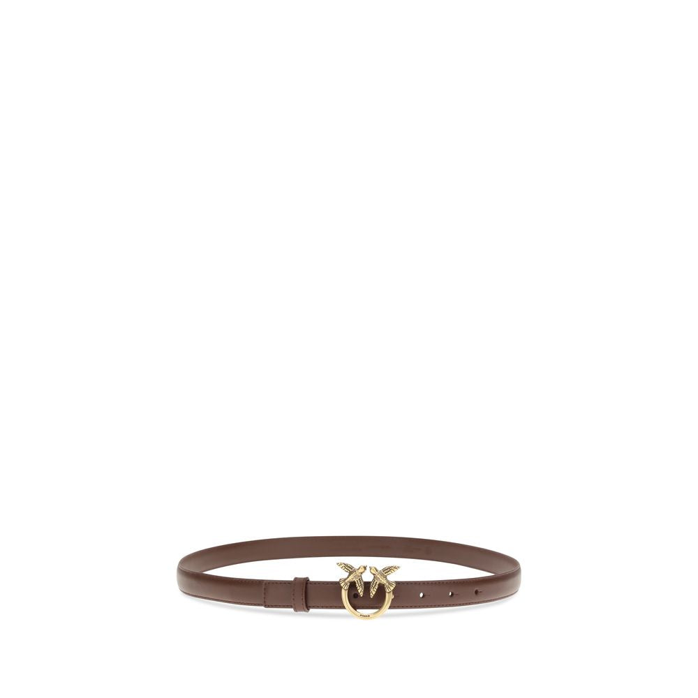 PINKO Bordeaux Calf Leather Bos Taurus Regular Belt