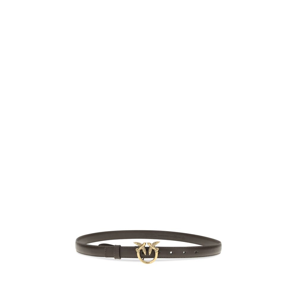 PINKO Brown Calf Leather Bos Taurus Regular Belt