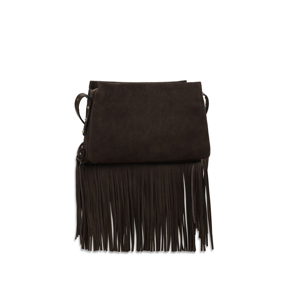 حقيبة كتف بوس توروس من جلد العجل البني من بينكو