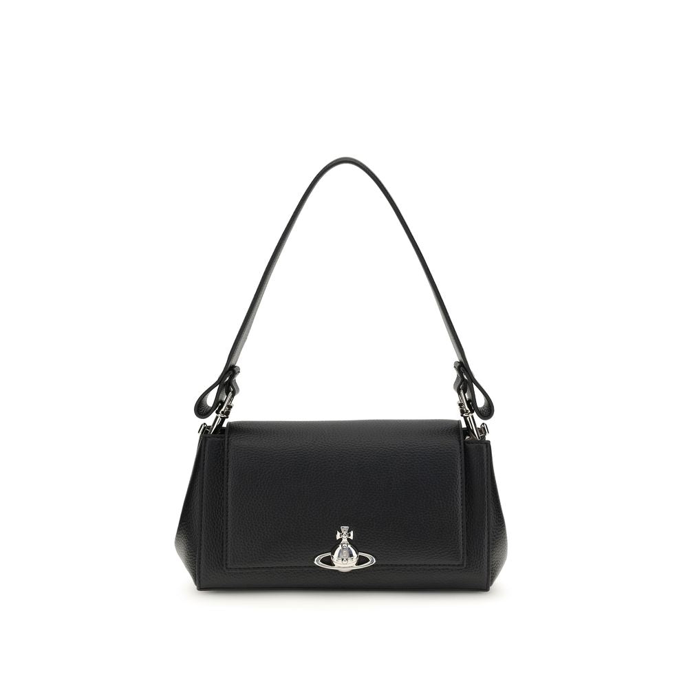 Vivienne Westwood Black Calf Leather Bos Taurus Shoulder Bag