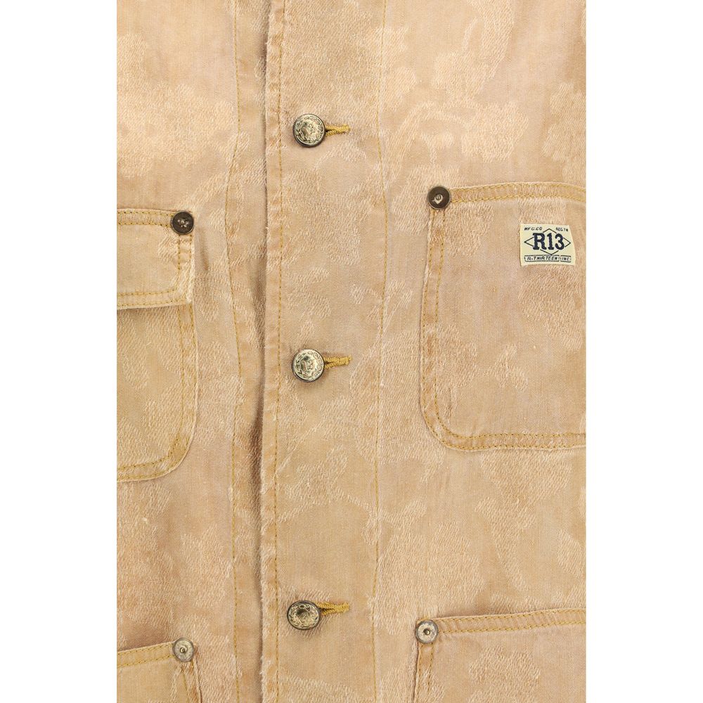 معطف R13 كتان برتقالي