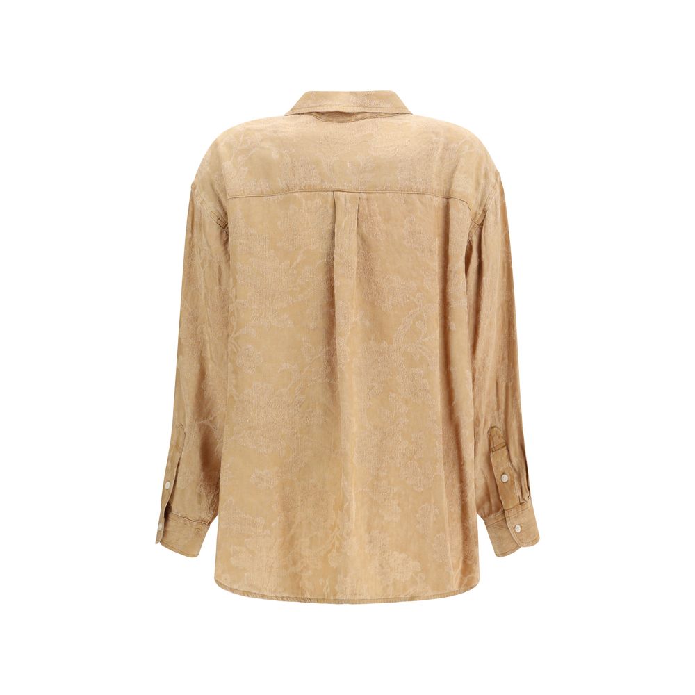 قميص R13 برتقالي من الفيسكوز بنمط