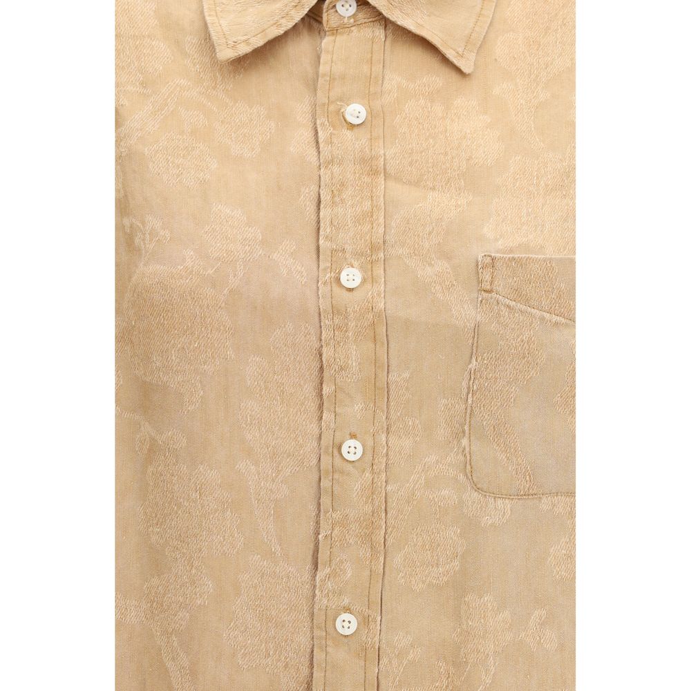 قميص R13 برتقالي من الفيسكوز بنمط