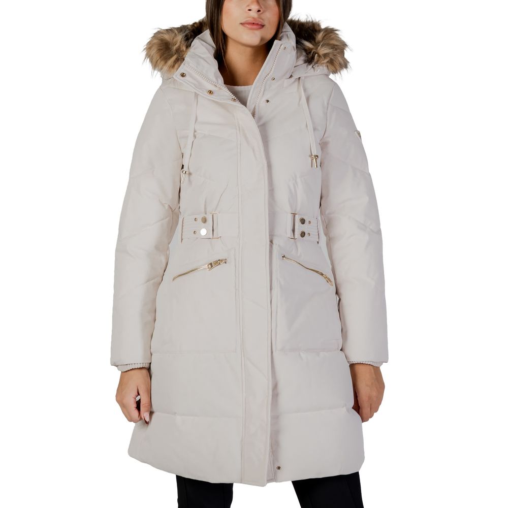 Guess Cream Polyester Coat