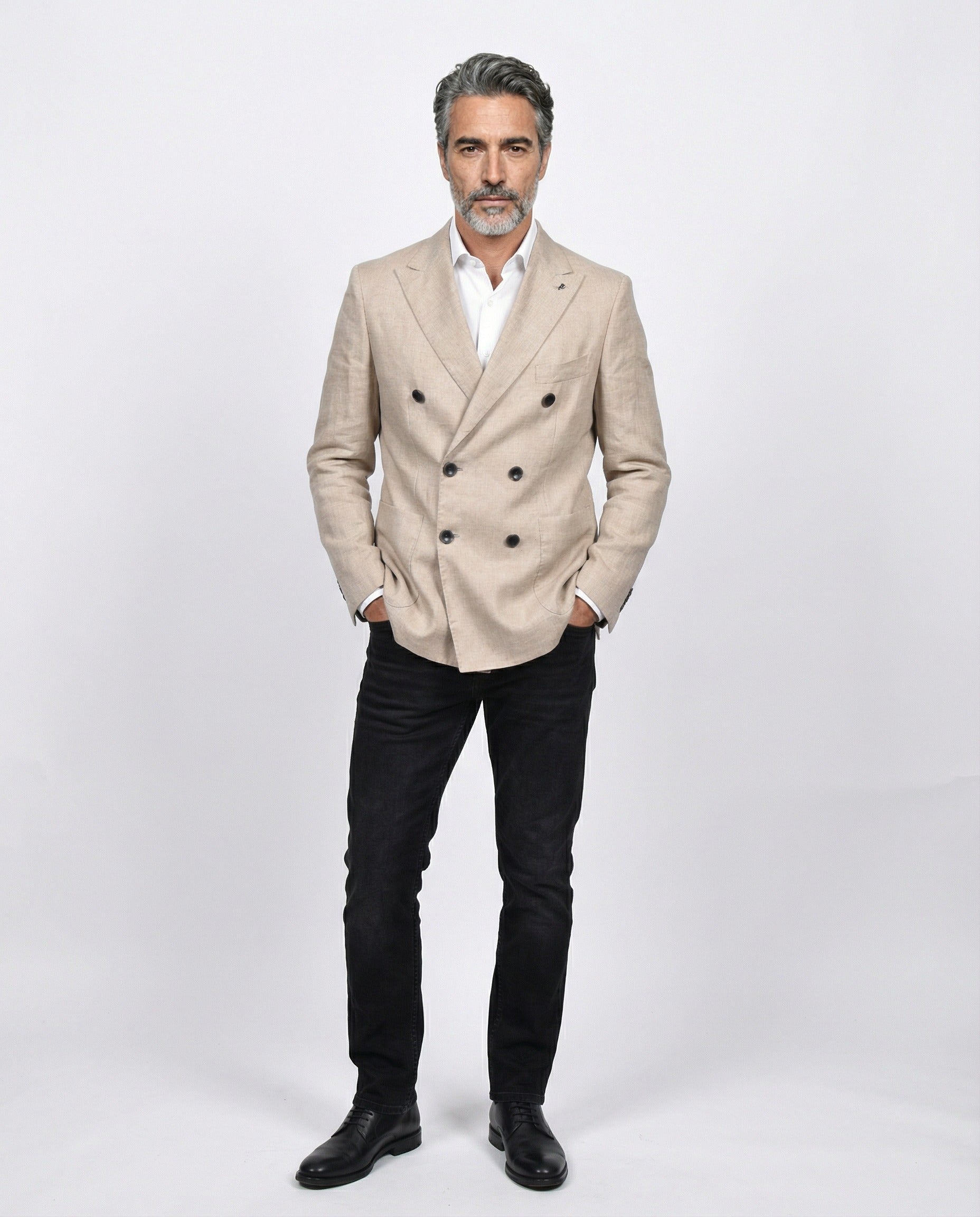 Peserico Beige Linen Blazer