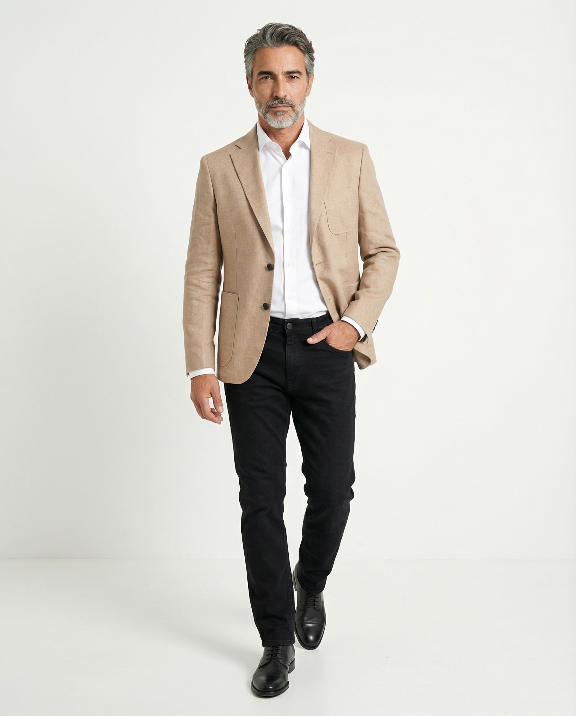 Peserico Beige Linen Blazer