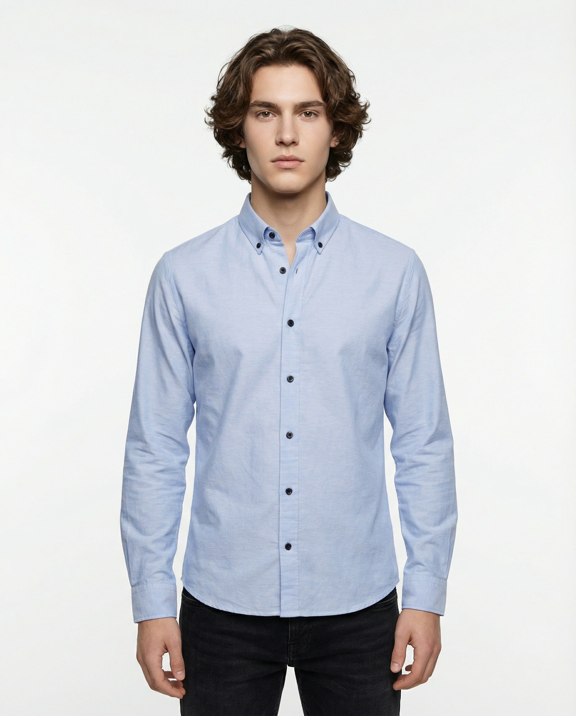 Peserico Blue Cotton Shirt