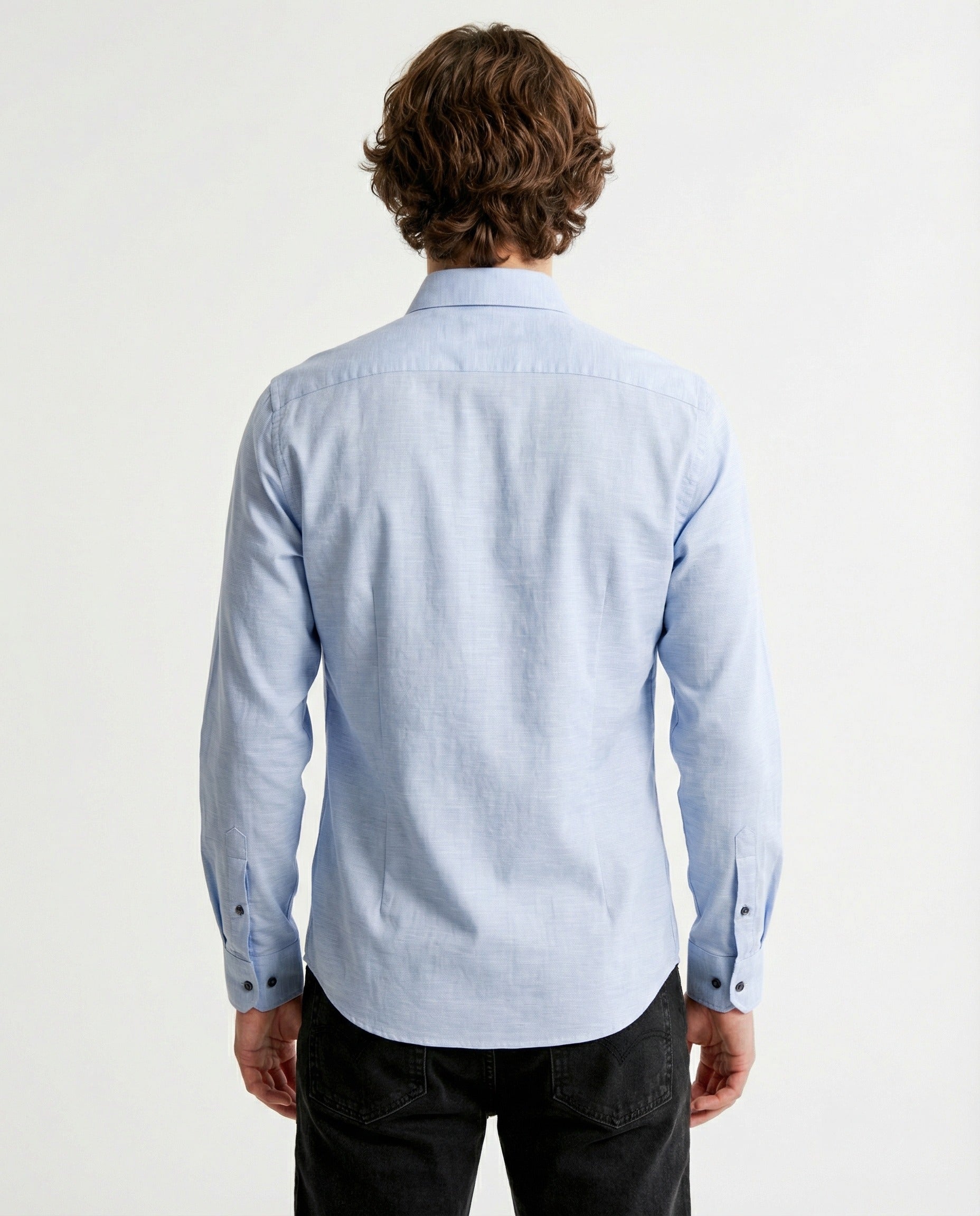 Peserico Blue Cotton Shirt