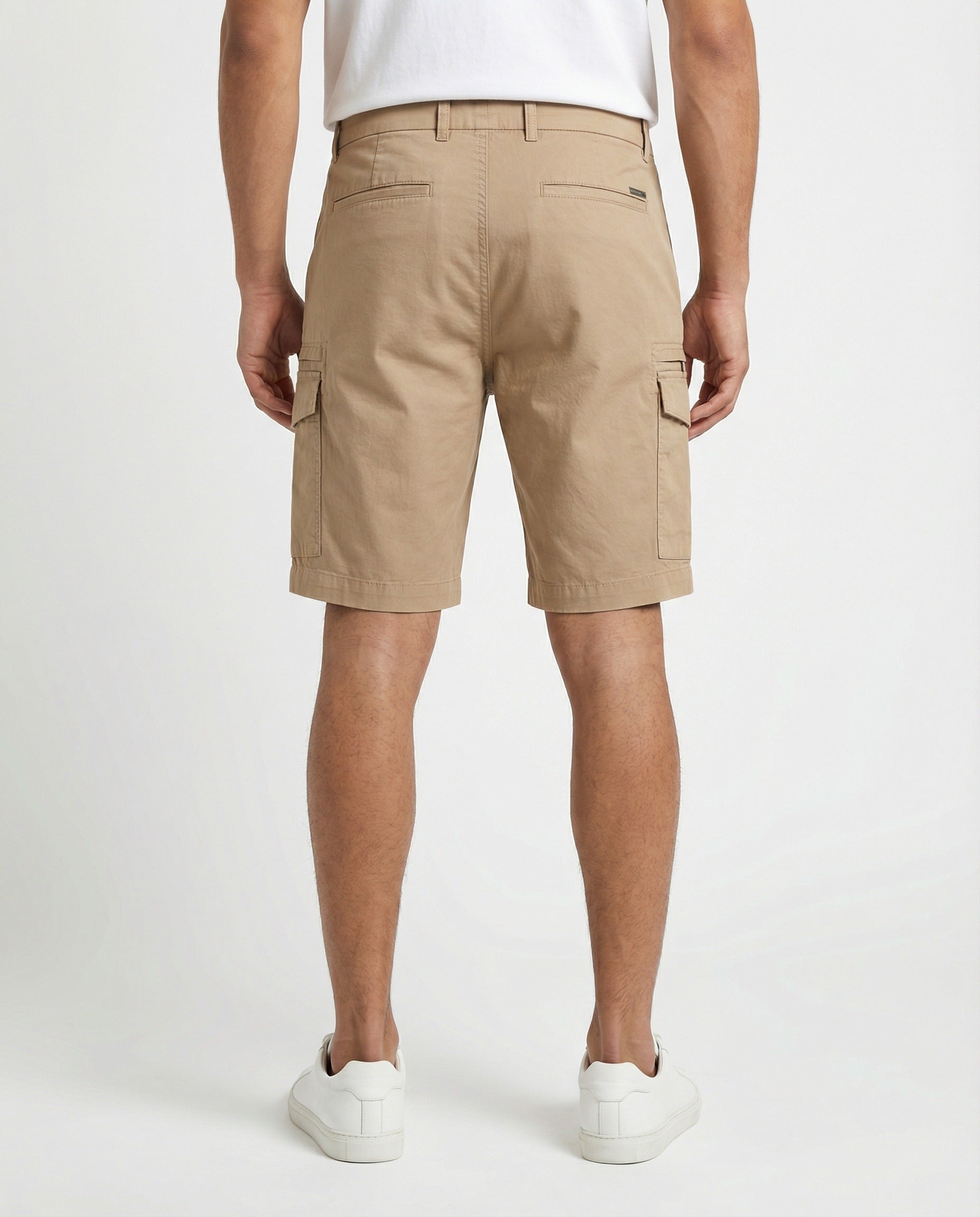 Peserico Beige Cotton Cargo Shorts
