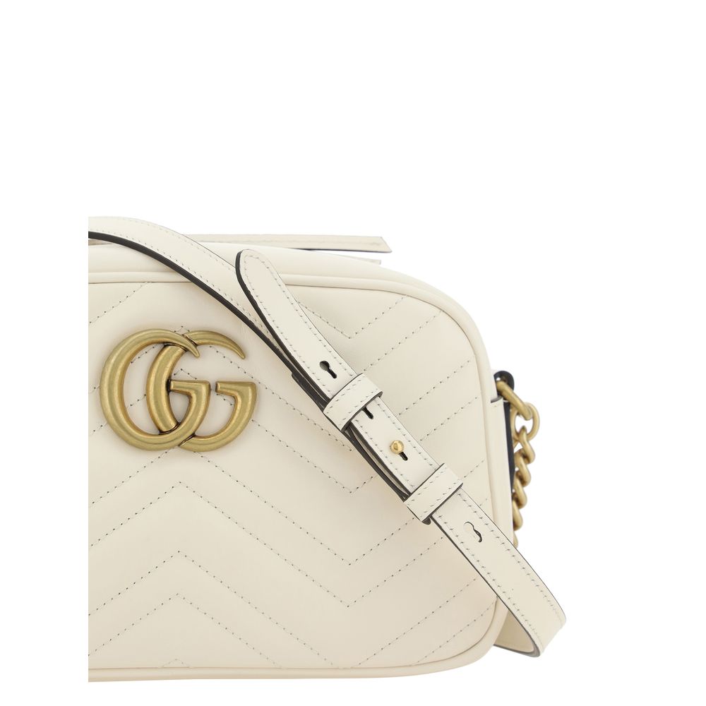 Gucci White Calf Leather Bos Taurus Shoulder Bag