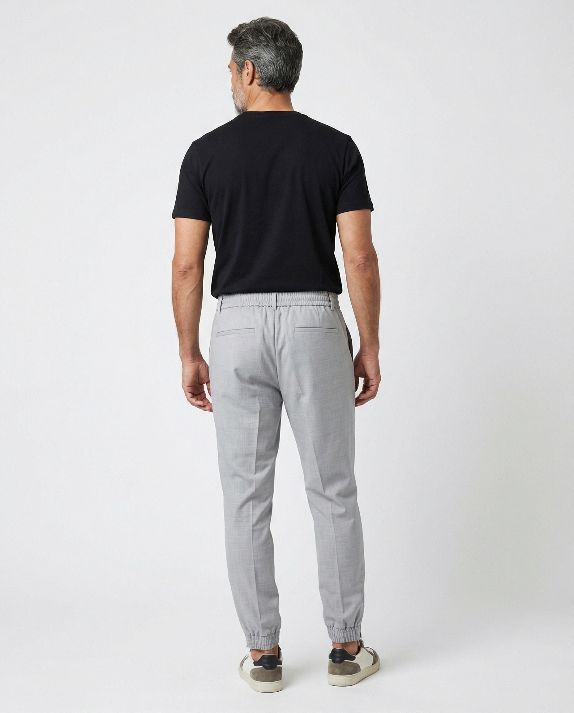 Peserico Gray Linen Casual Pants