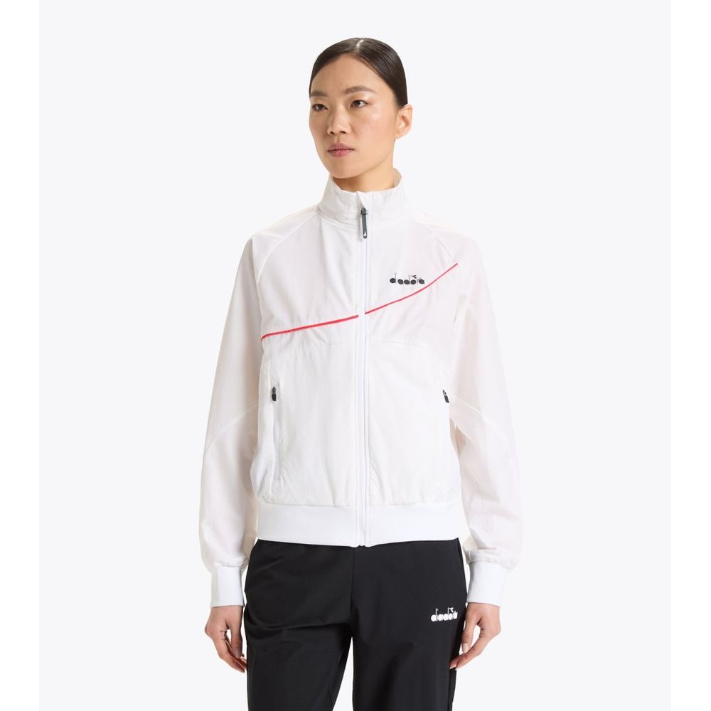 Diadora White Polyamide Shell Jacket