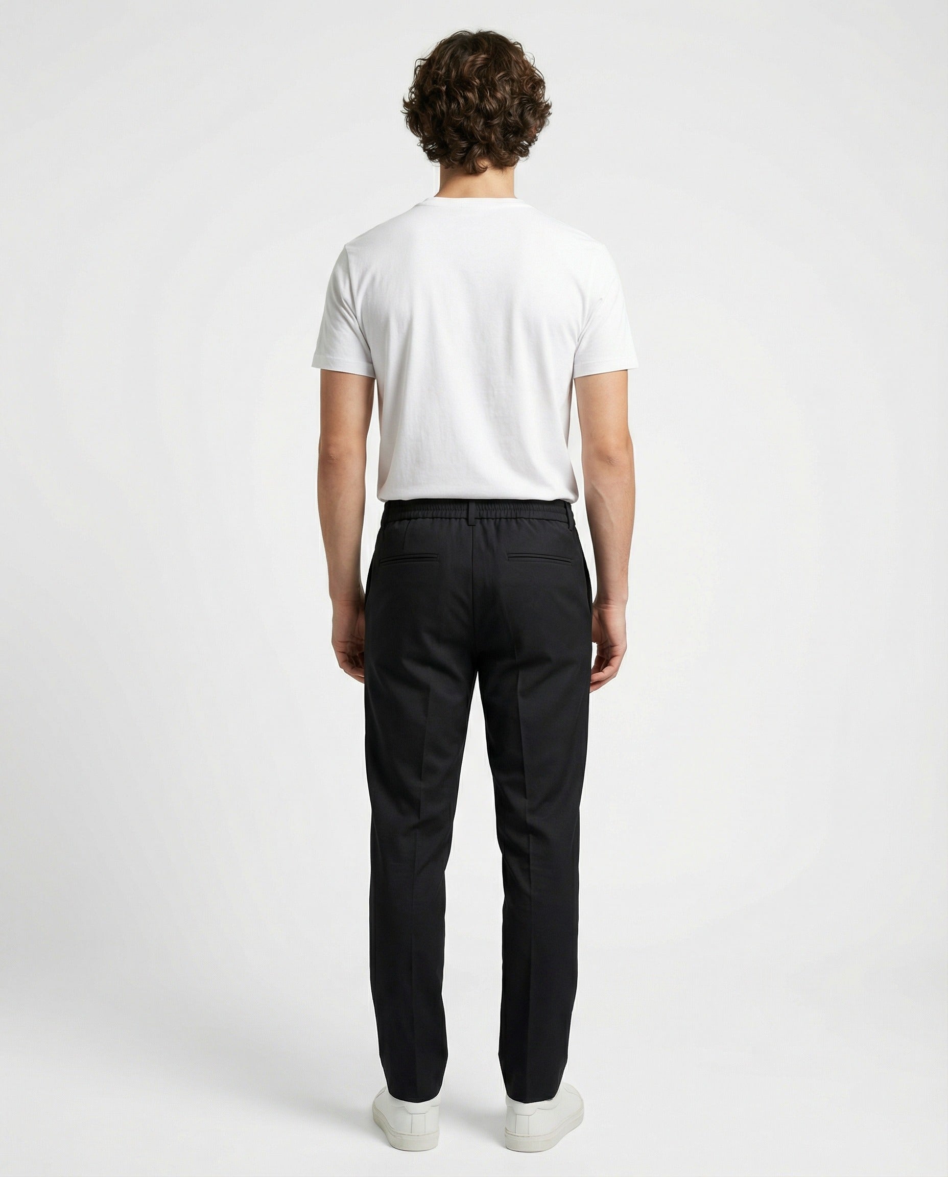 Peserico Navy Blue Wool Casual Pants