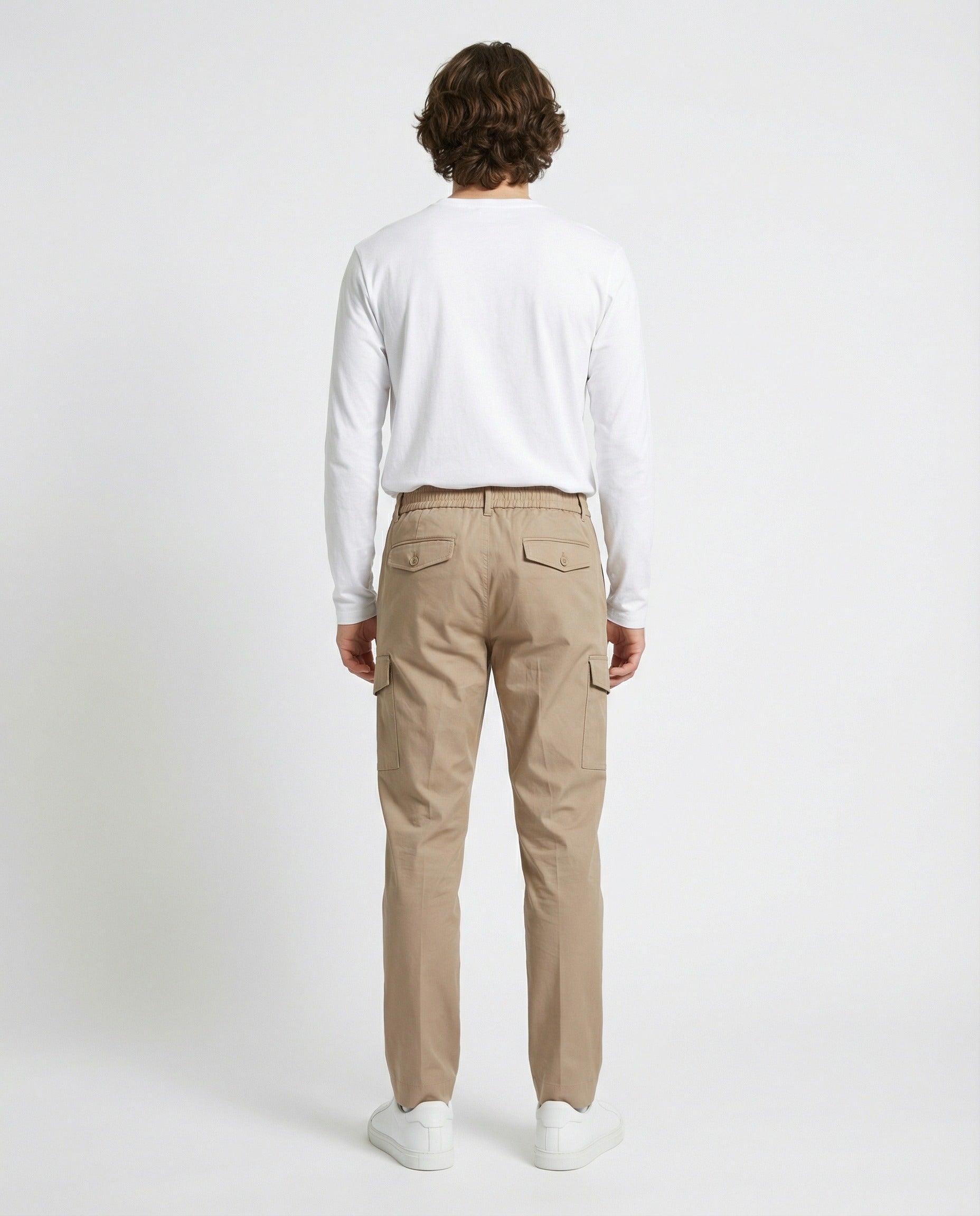Peserico Beige Cotton Casual Pants