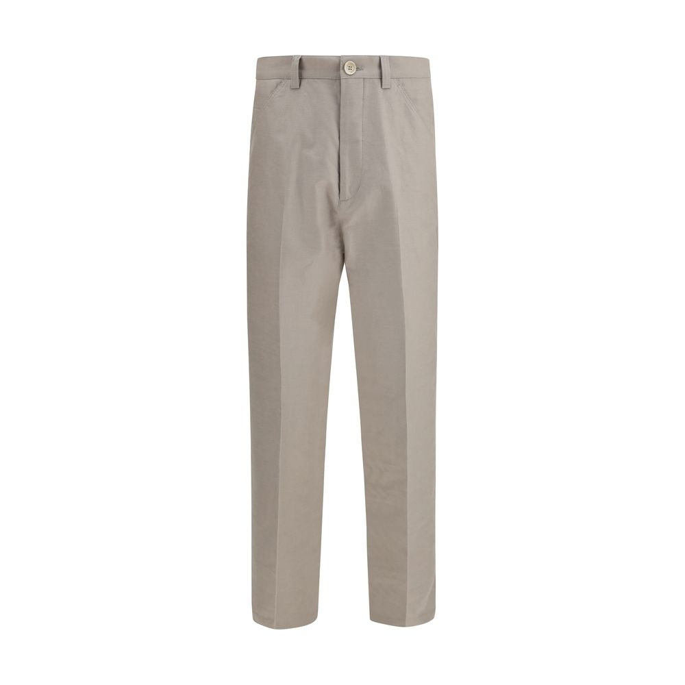 Brunello Cucinelli Beige Cotton Dress Pants