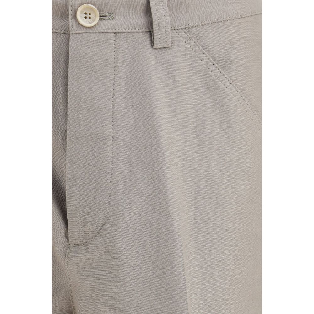 Brunello Cucinelli Beige Cotton Dress Pants