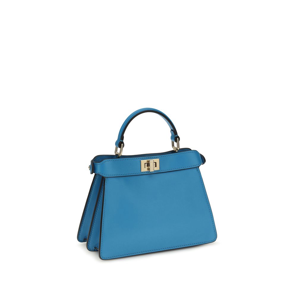 Fendi Blue Calf Leather Bos Taurus Handbag