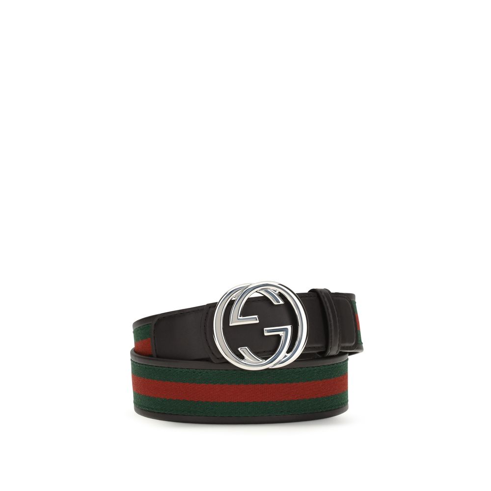 Gucci Black Calf Leather Bos Taurus Regular Belt