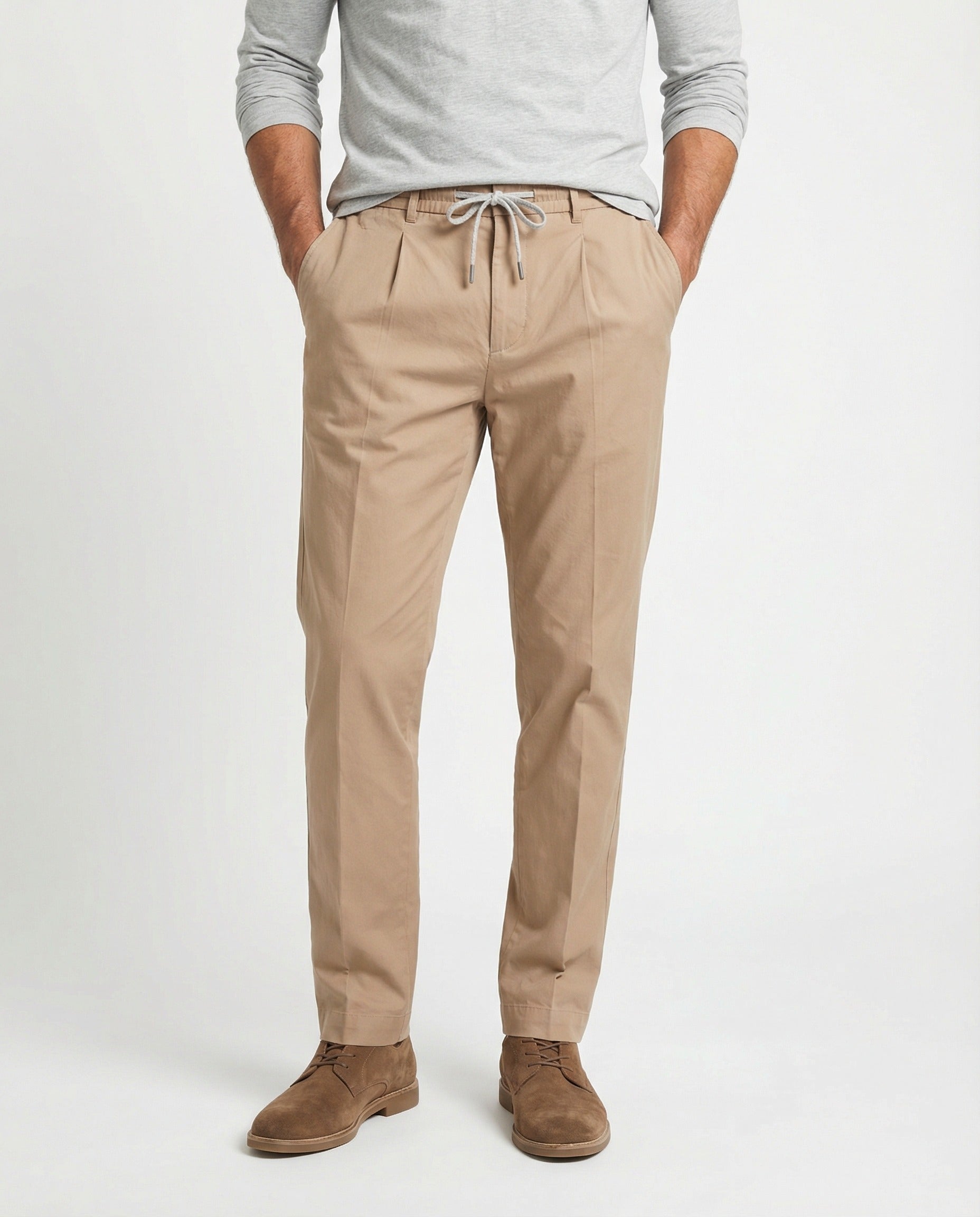 Peserico Beige Cotton Casual Pants