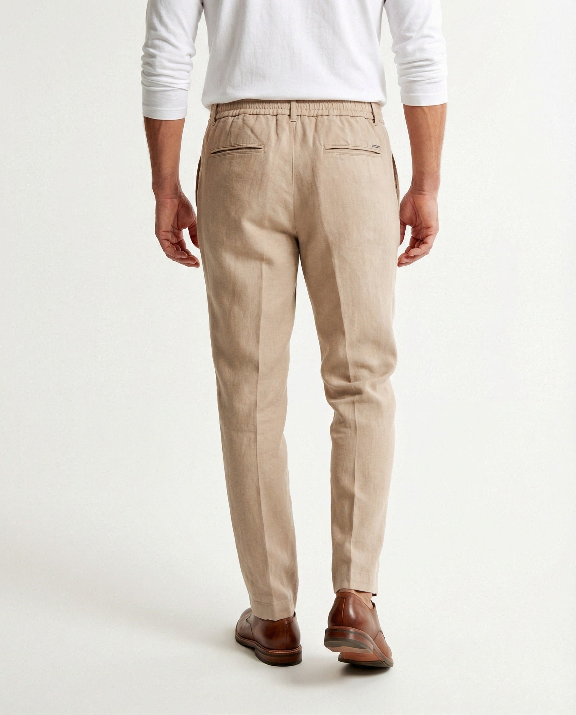 Peserico Beige Linen Casual Pants