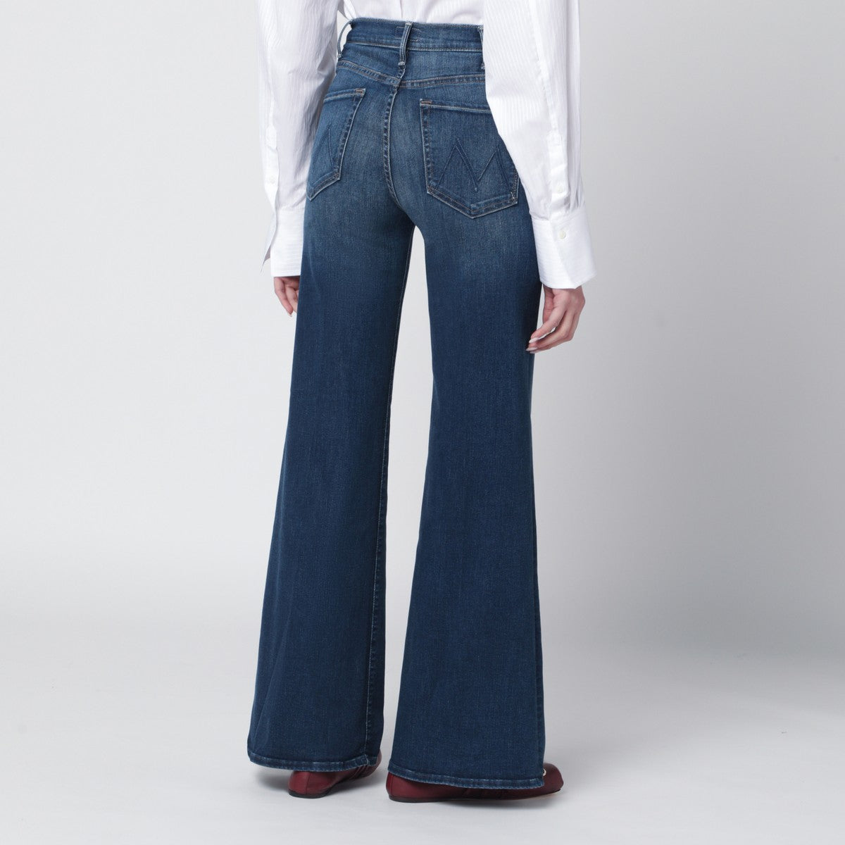 Mother Mother Blue flared Troublemaker jeans