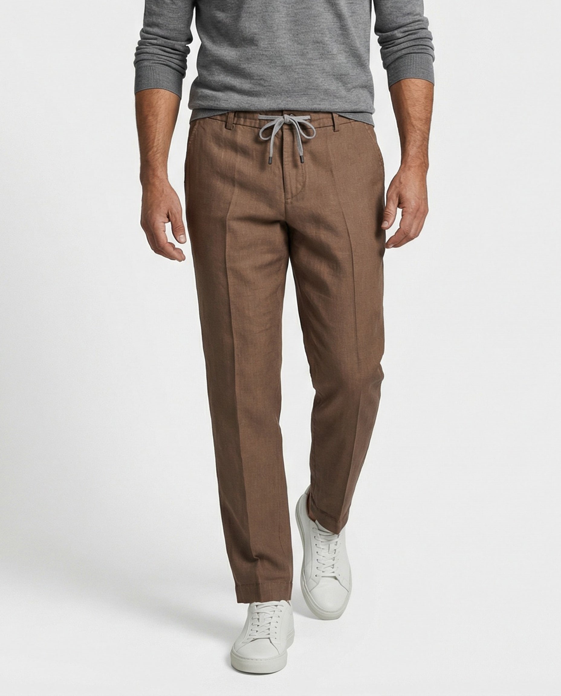 Peserico Brown Linen Pants